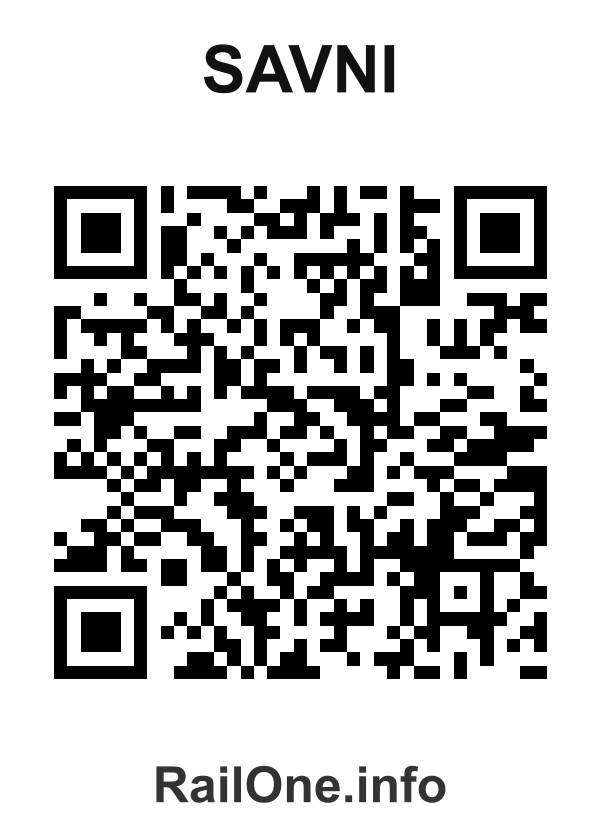 RailOne QR Code for Savni station