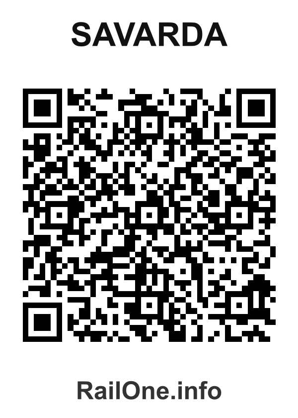 RailOne QR Code for Savarda station