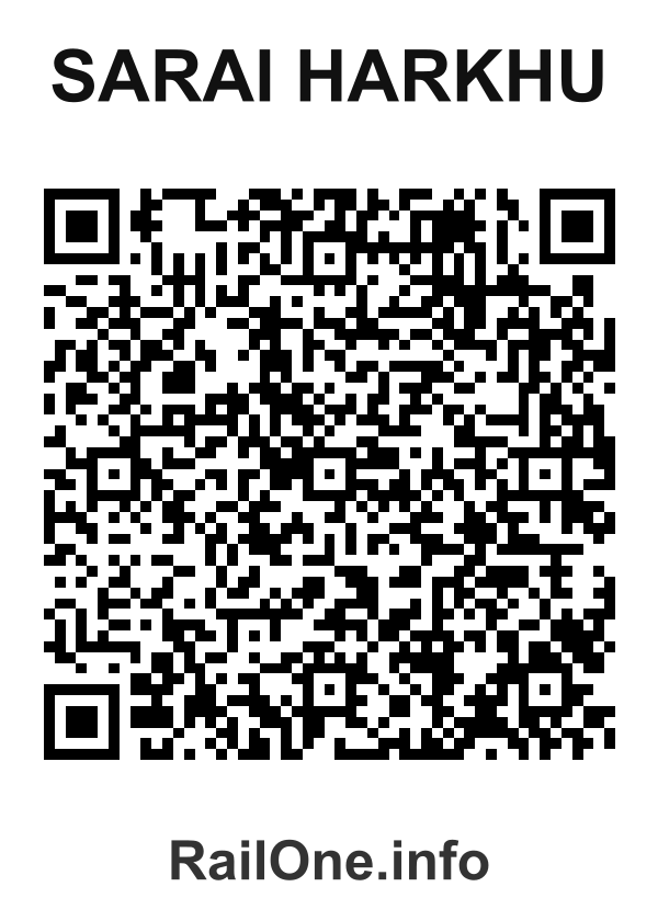 RailOne QR Code for Sarai Harkhu station