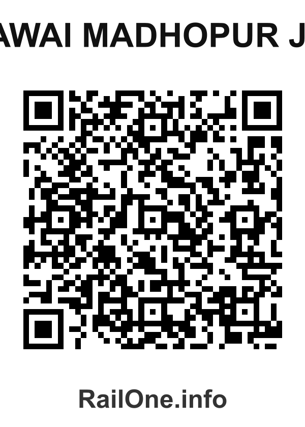 RailOne QR Code for Sawai Madhopur Jn. station