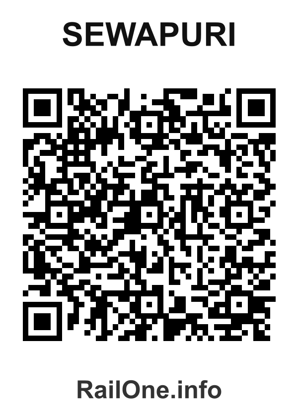 RailOne QR Code for Sewapuri station