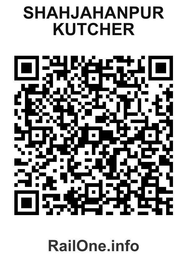 RailOne QR Code for Shahjahanpur Kutcher station