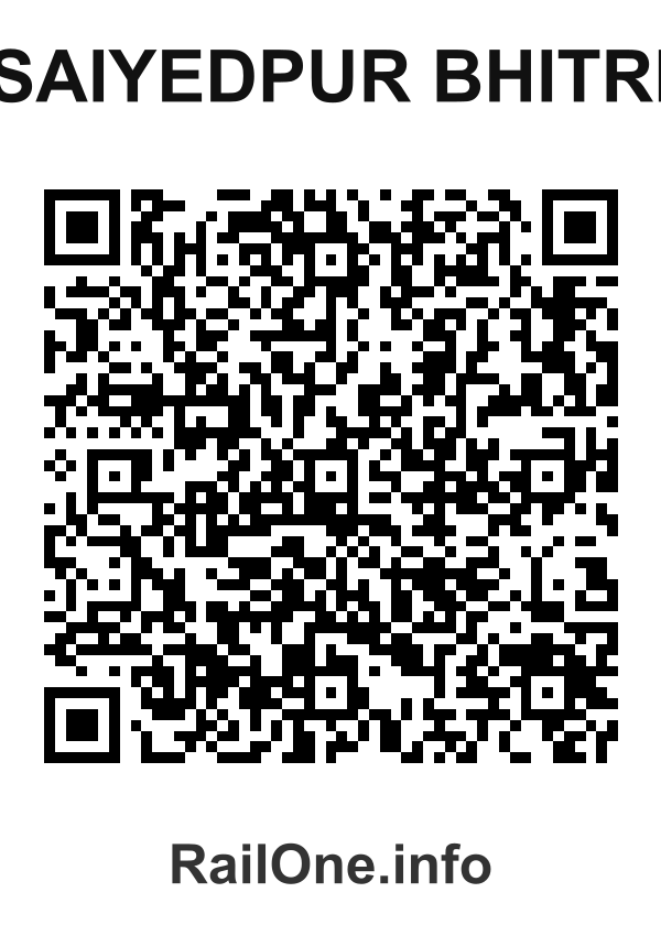 RailOne QR Code for Saiyedpur Bhitri station