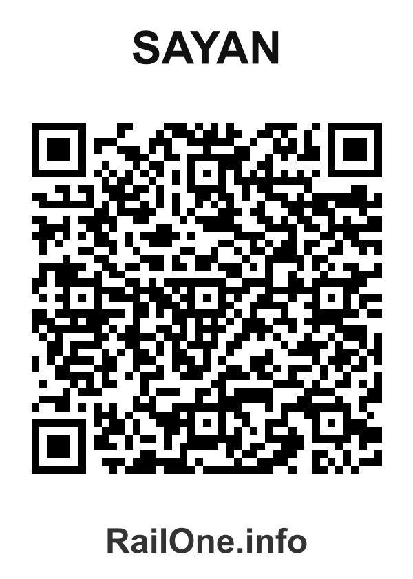 RailOne QR Code for Sayan station