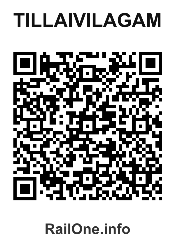 RailOne QR Code for Tillaivilagam station