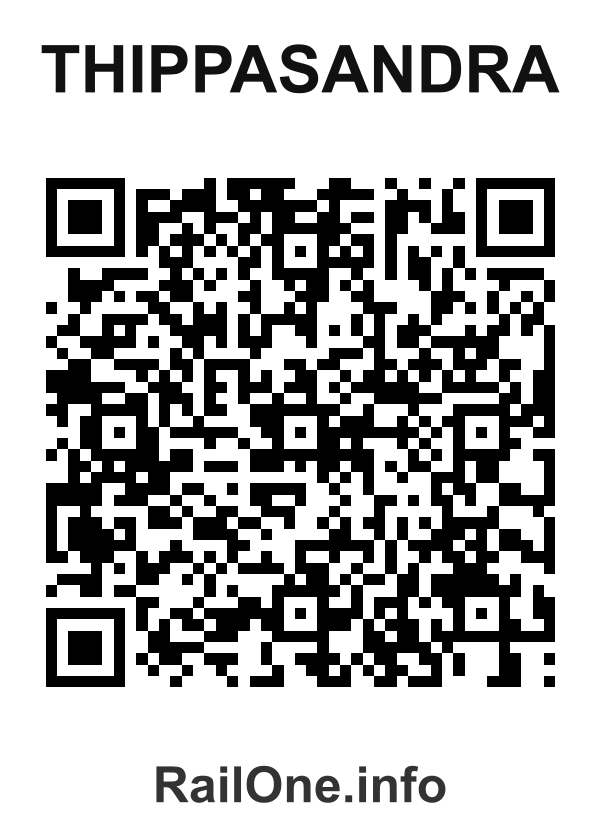 RailOne QR Code for Thippasandra station