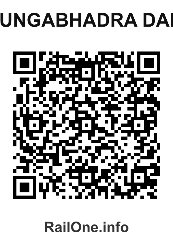 RailOne QR Code for Tungabhadra Dam station