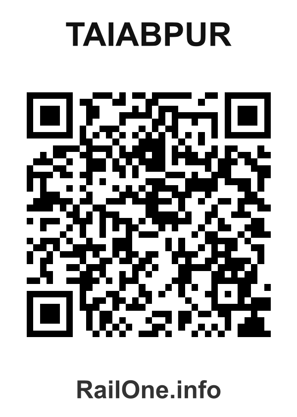 RailOne QR Code for Taiabpur station