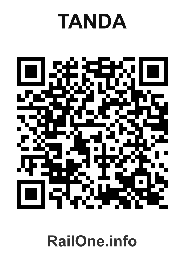 RailOne QR Code for Tanda station