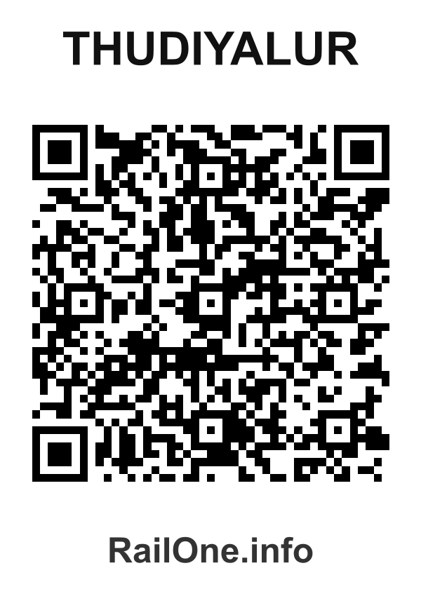 RailOne QR Code for Thudiyalur station