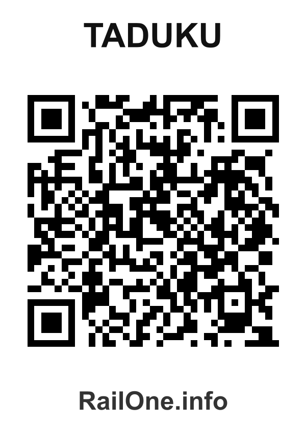 RailOne QR Code for Taduku station