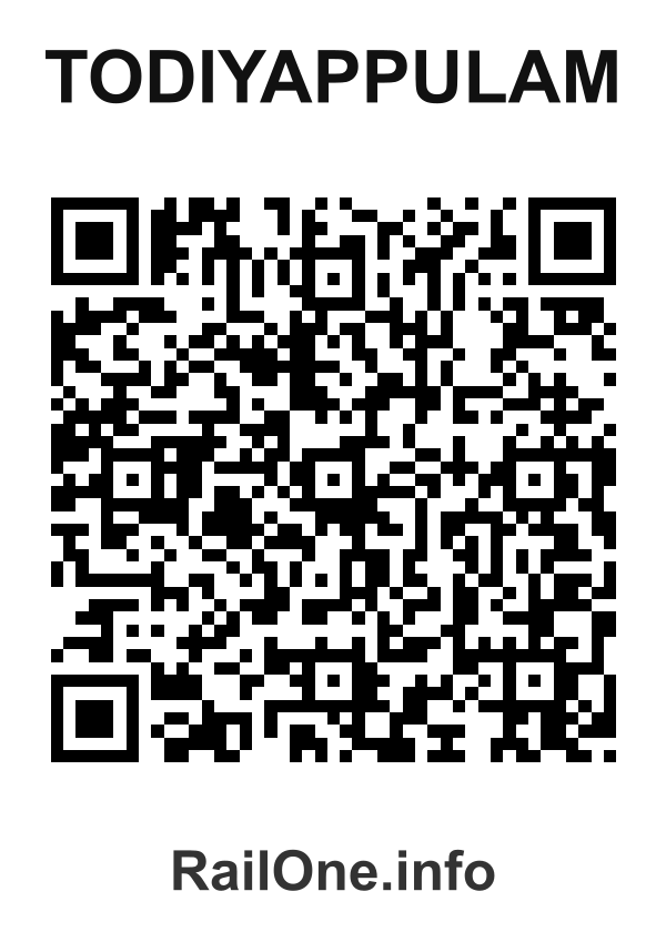 RailOne QR Code for Todiyappulam station