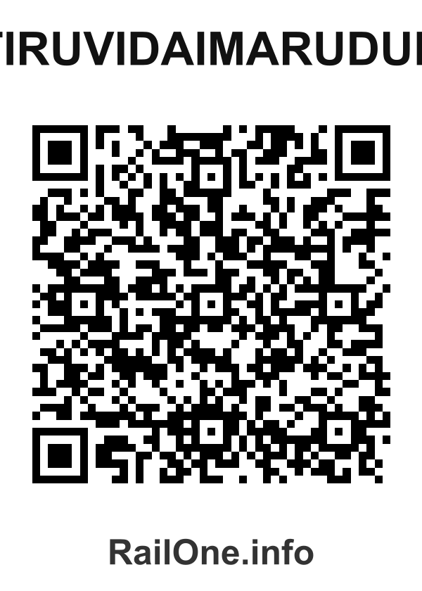 RailOne QR Code for Tiruvidaimarudur station