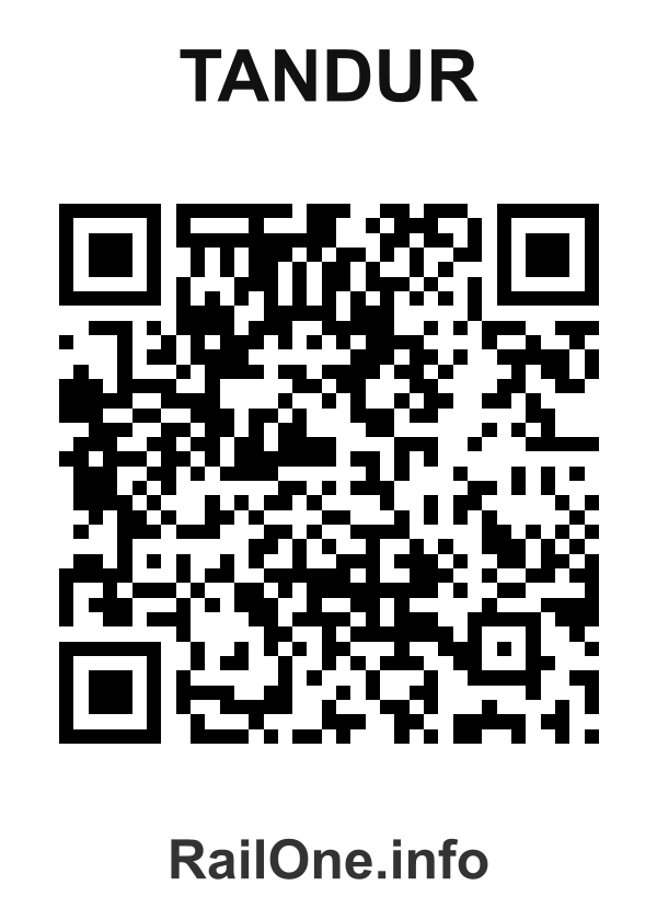 RailOne QR Code for Tandur station