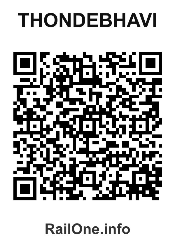RailOne QR Code for Thondebhavi station