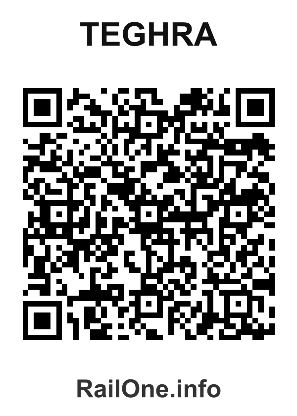 RailOne QR Code for Teghra station