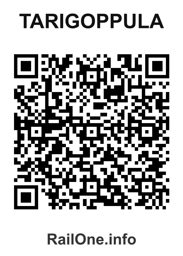 RailOne QR Code for Tarigoppula station