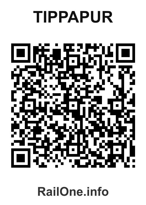RailOne QR Code for Tippapur station