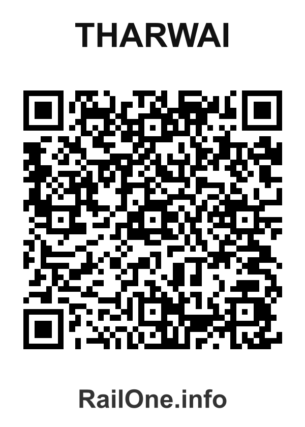 RailOne QR Code for Tharwai station