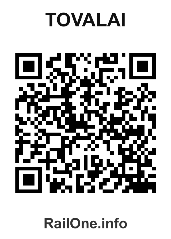 RailOne QR Code for Tovalai station