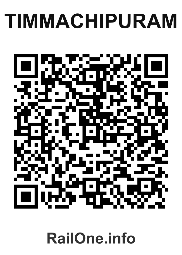 RailOne QR Code for Timmachipuram station