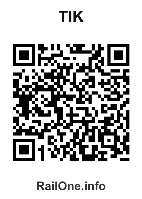 RailOne QR Code for Tik station