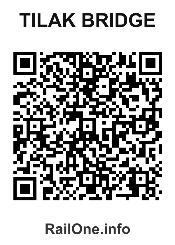RailOne QR Code for Tilak Bridge station