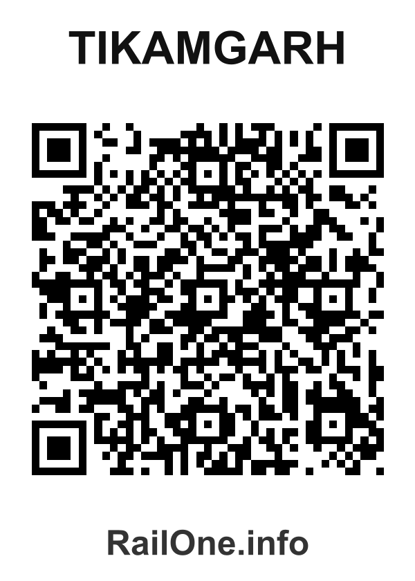 RailOne QR Code for Tikamgarh station