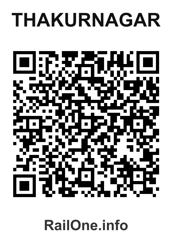 RailOne QR Code for Thakurnagar station