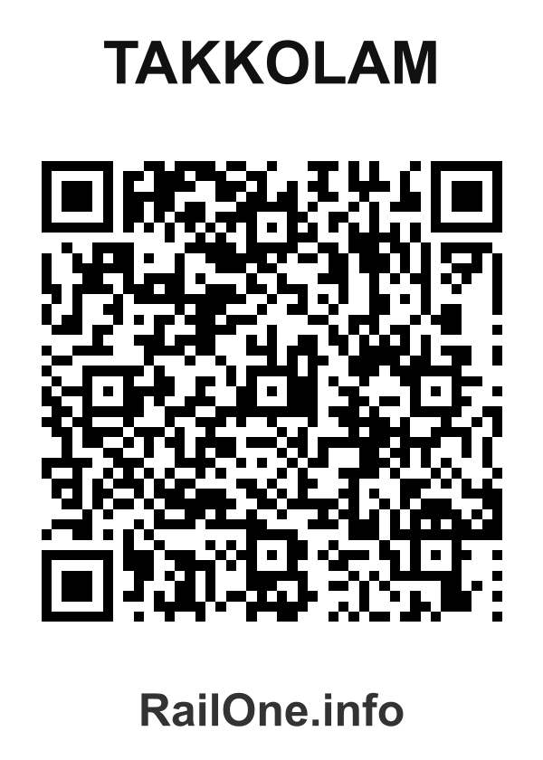 RailOne QR Code for Takkolam station