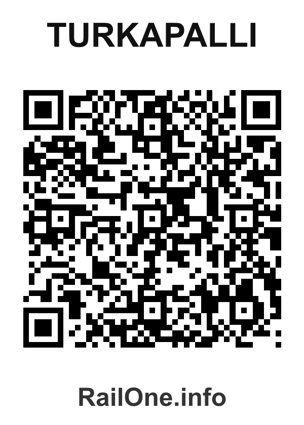 RailOne QR Code for Turkapalli station
