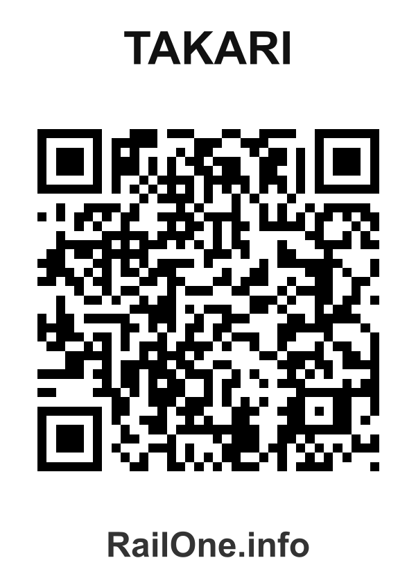 RailOne QR Code for Takari station