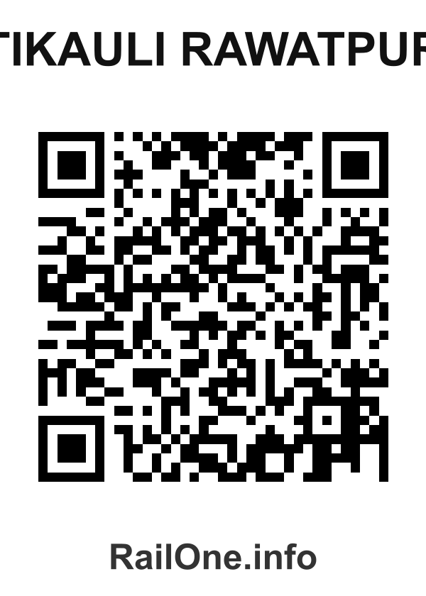 RailOne QR Code for Tikauli Rawatpur station