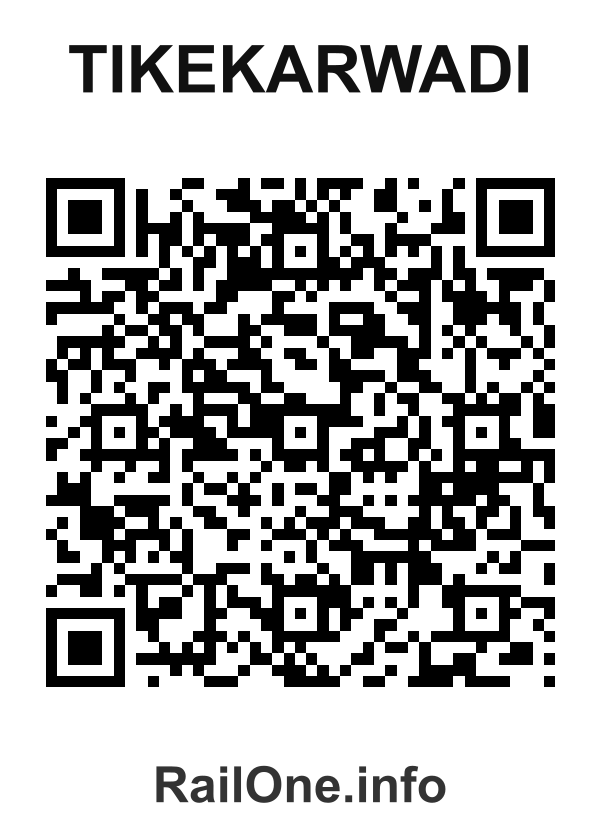 RailOne QR Code for Tikekarwadi station