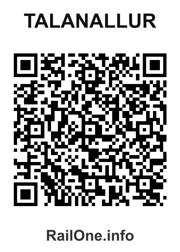 RailOne QR Code for Talanallur station