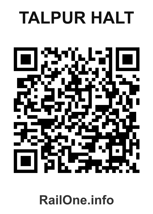 RailOne QR Code for Talpur Halt station