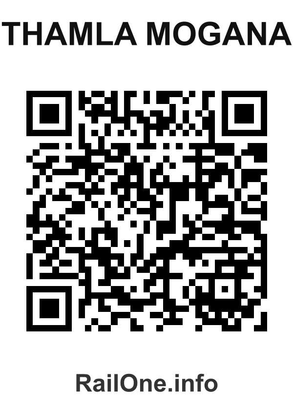 RailOne QR Code for Thamla Mogana station