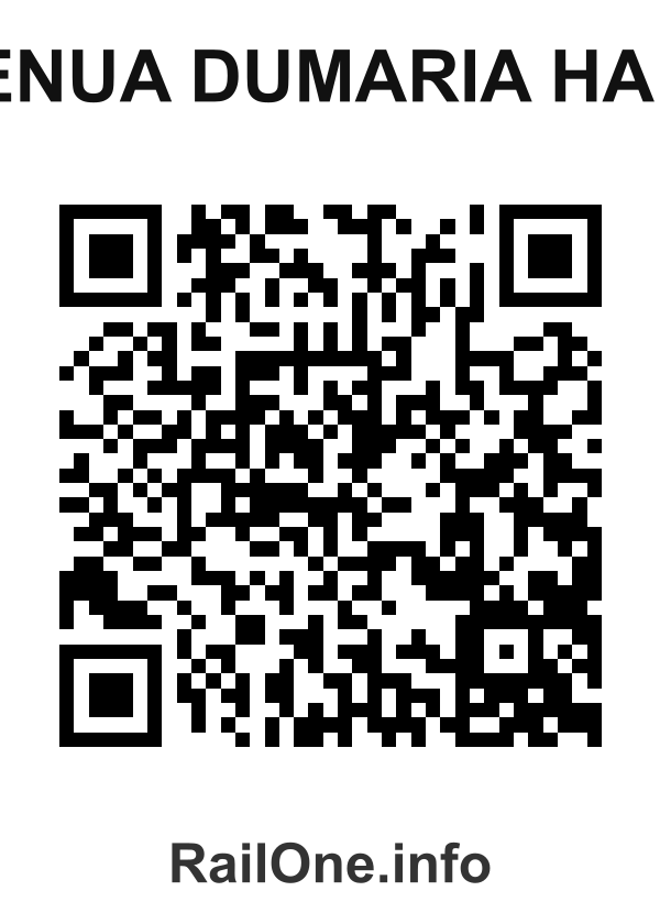 RailOne QR Code for Tenua Dumaria Halt station
