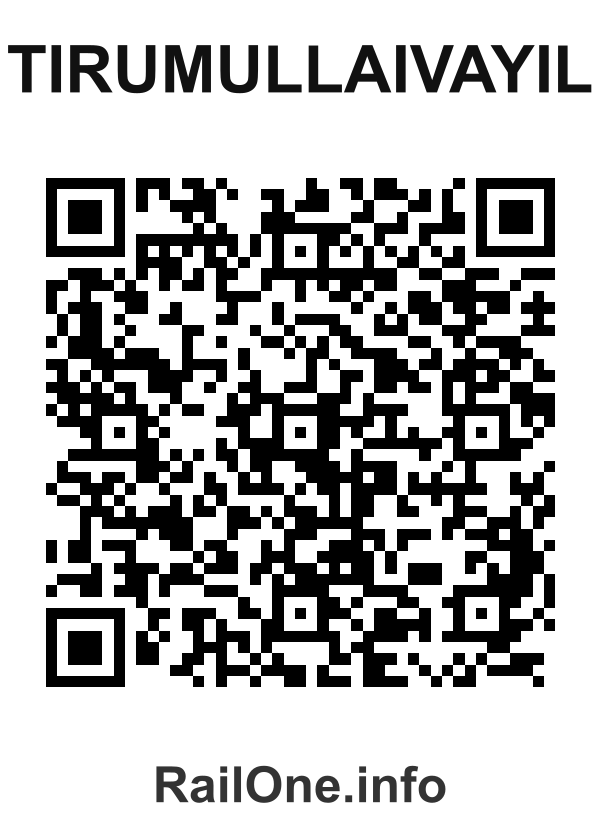 RailOne QR Code for Tirumullaivayil station