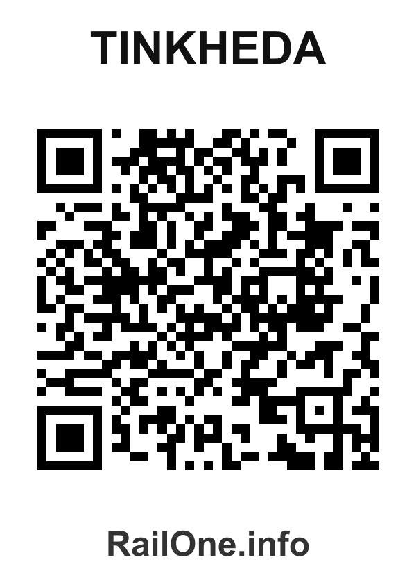 RailOne QR Code for Tinkheda station