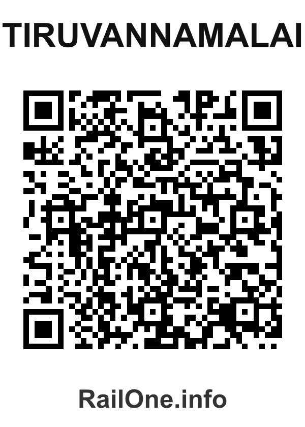 RailOne QR Code for Tiruvannamalai station
