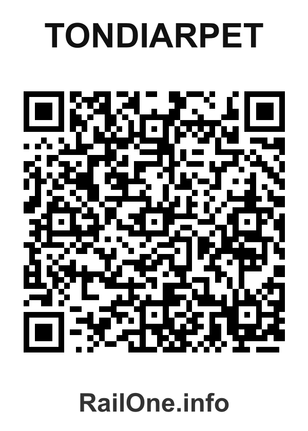 RailOne QR Code for Tondiarpet station