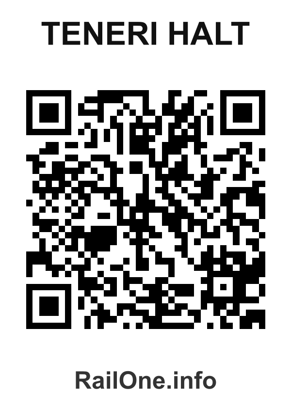 RailOne QR Code for Teneri Halt station
