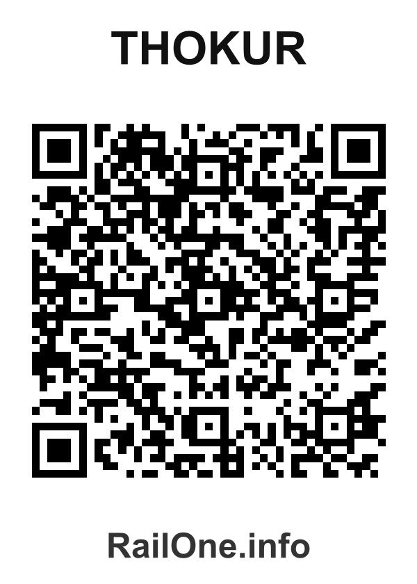 RailOne QR Code for Thokur station