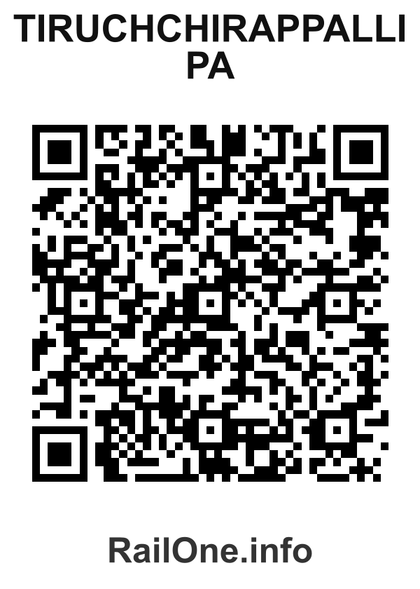 RailOne QR Code for Tiruchchirappalli Pa station