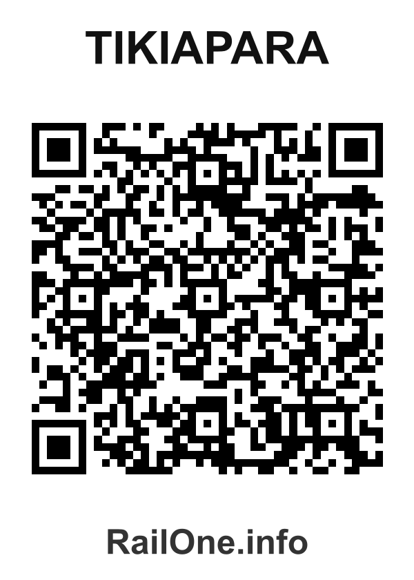 RailOne QR Code for Tikiapara station