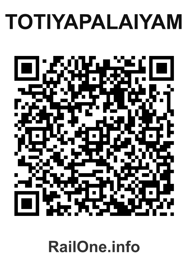 RailOne QR Code for Totiyapalaiyam station