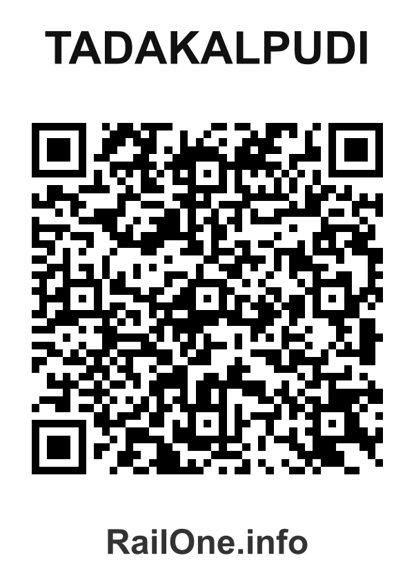 RailOne QR Code for Tadakalpudi station