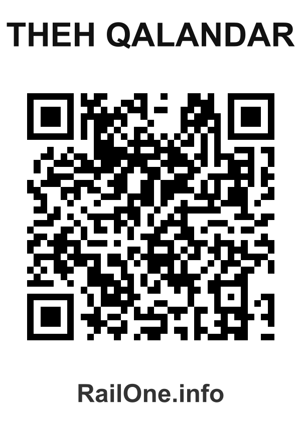 RailOne QR Code for Theh Qalandar station