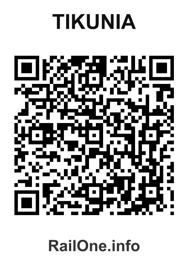 RailOne QR Code for Tikunia station